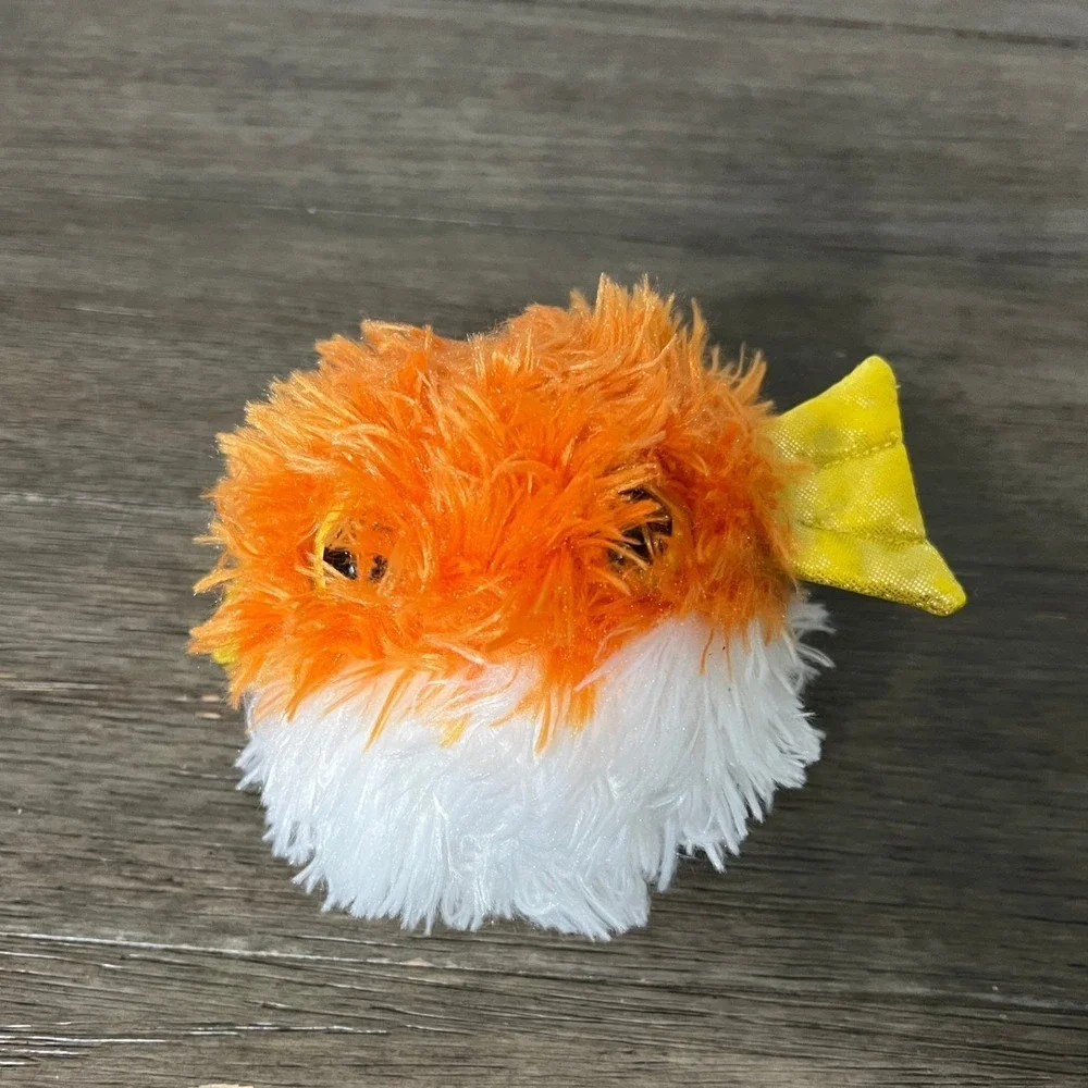 Orange Fish Plush Stuffed Animal Toy Ocean Life Orange White Yellow‎ Mini 4 inch